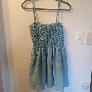 Textured baby blue dress